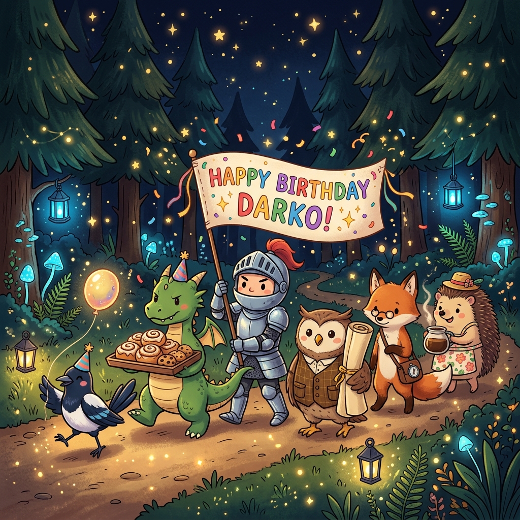 381 Garrison Parade Birthday Card for Darko